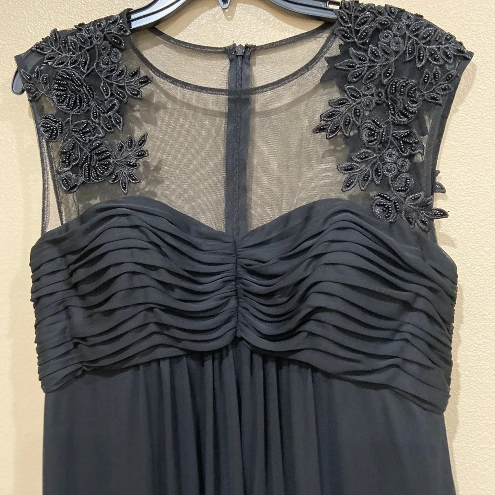 Patra Sleeveless Beaded Evening  Dress Black Size 12 - Picture 3 of 4